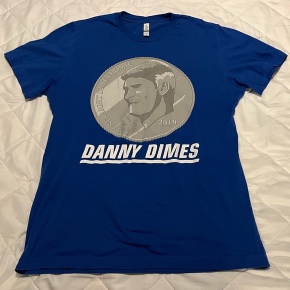 Bella Canvas Barstool Sports “DANNY DIMES” Daniel Jones S/S T-Shirt NY Giants QB - Picture 1 of 4